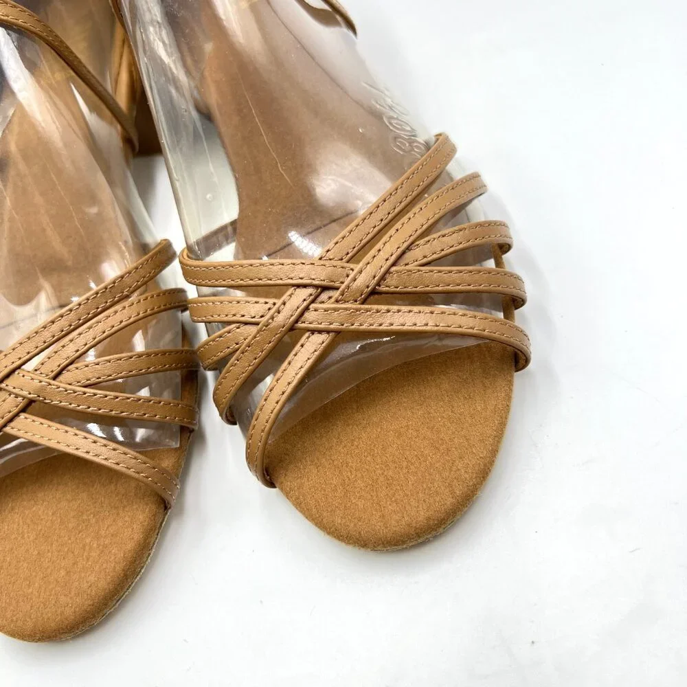 Bloch Womens Size 9.5 S0806L Annabella Caramel Tan Latin Dance Shoes‎ Heels